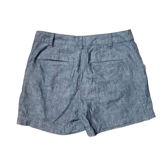 GAP Women's Girlfriend Khaki Short size 8 Blue Chambray NWT - Picture 3 of 6